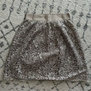 J.Crew Taupe Lace Skirt. Size 2